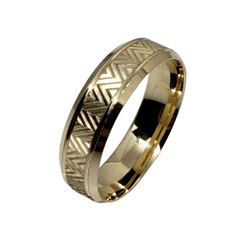 Wedding Band Ring in 10k Yellow Gold WGB-008