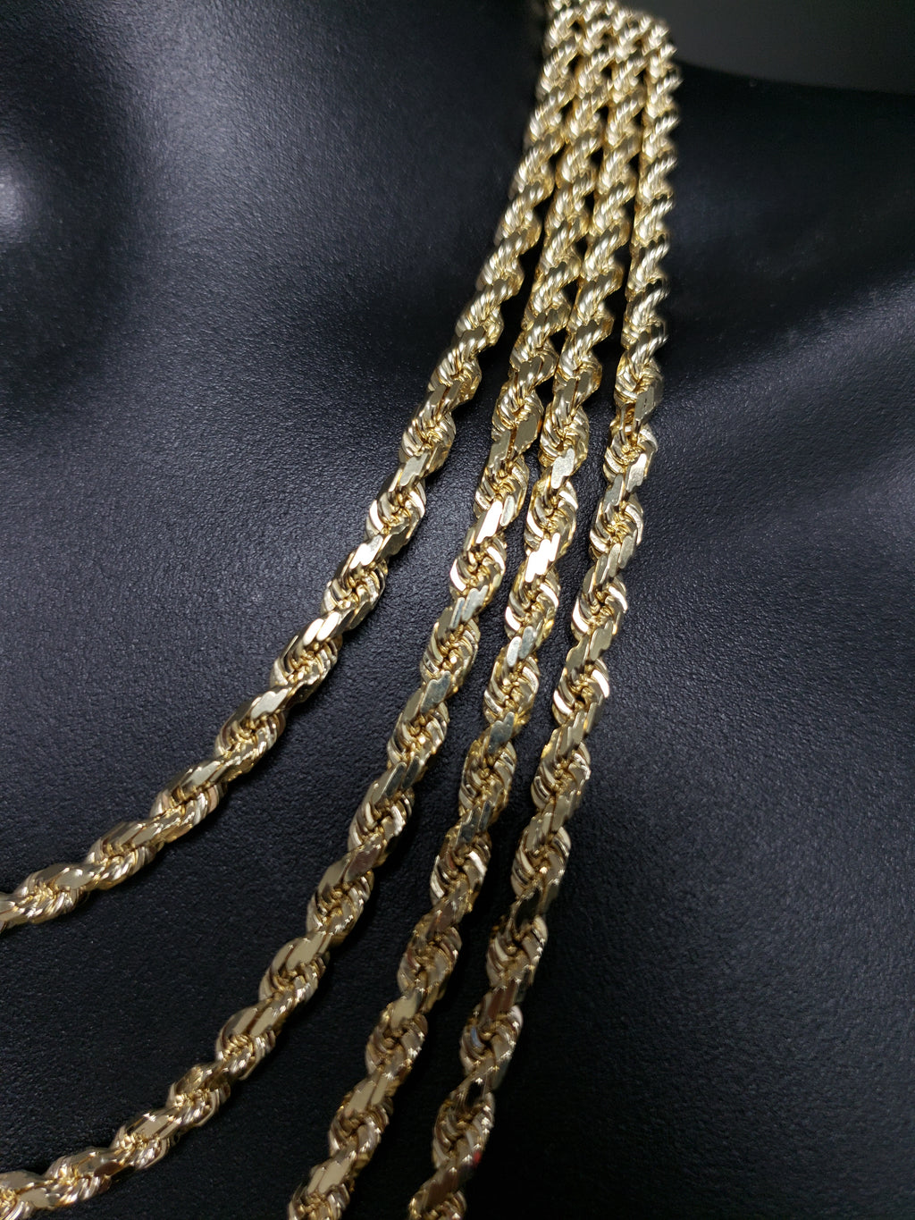 5mm Rope Chain Solid/Full 10k yellow Gold1