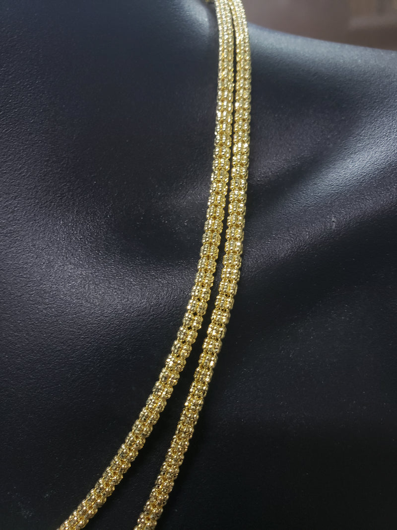 4mm Ice chain Yellow Gold 10k New
