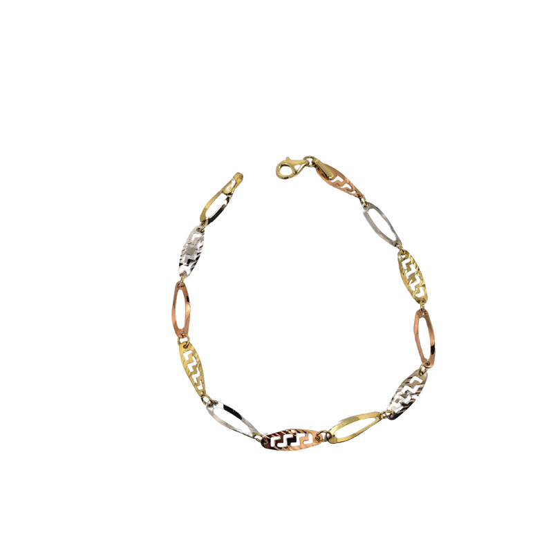 TriColor Greek Design Mix Bracelet