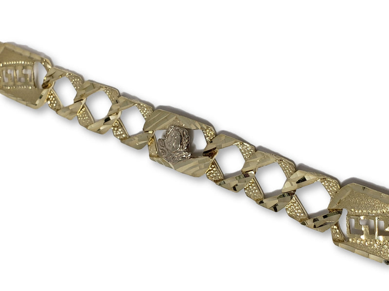 Chaine Gourmette Greek Design coupe diamant | Greek Design Diamond Cut Chain Gold 10K-Gold Custom