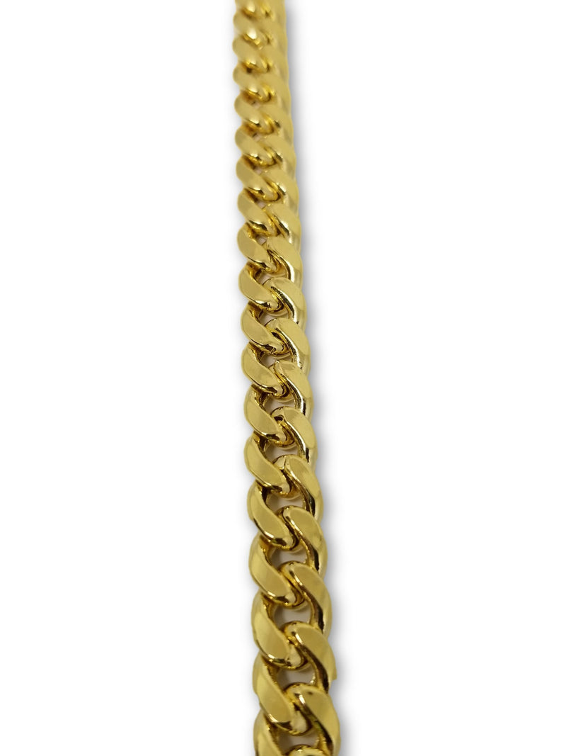 Chaine Miami Cuban Link 9.5mm en or 10k Italien | Miami Cuban Link Chain for Men 9.5mm Italian Yellow Gold 10k MC95-Gold Custom