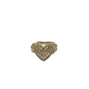 Pure Devotion: 10K Yellow Gold Heart Ring for Women