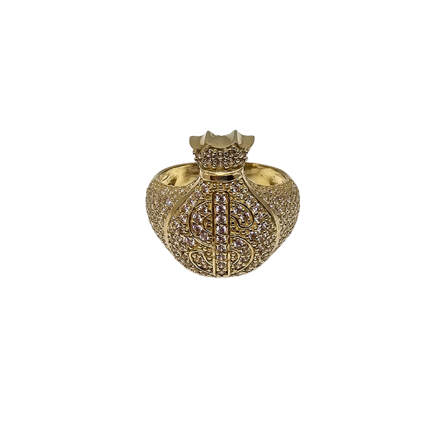 10K Gold Bag of Money Ring New cali-116