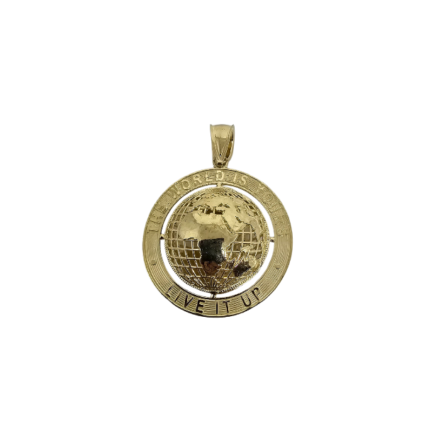 10k Gold Planet Pendant New