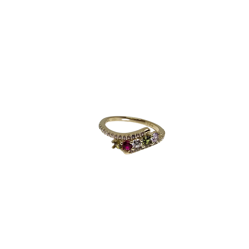 10k birthstone family ring