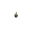 10k Medusa Evil Eye Heart  Gold Pendant