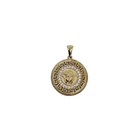 Pendentif en Or Jaune avec Pierres Zirconia – Logo Rolly - Nouveau Modèle DREY-008