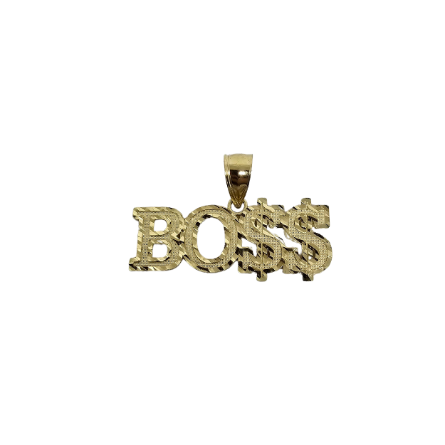 10k Gold Boss Pendant New