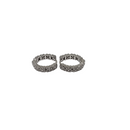 10k Or blanc Boucles d'oreilles huggies