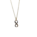 10k Gold Chain with Yellow Gold Infinity  pendant New