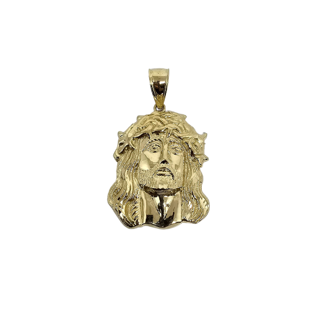 10k Gold Jesus Pendant New