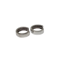 10k Or blanc Boucles d'oreilles Nouveau MBS-041