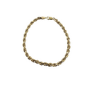 Bracelet 10k 4mm torsade diamond cut 