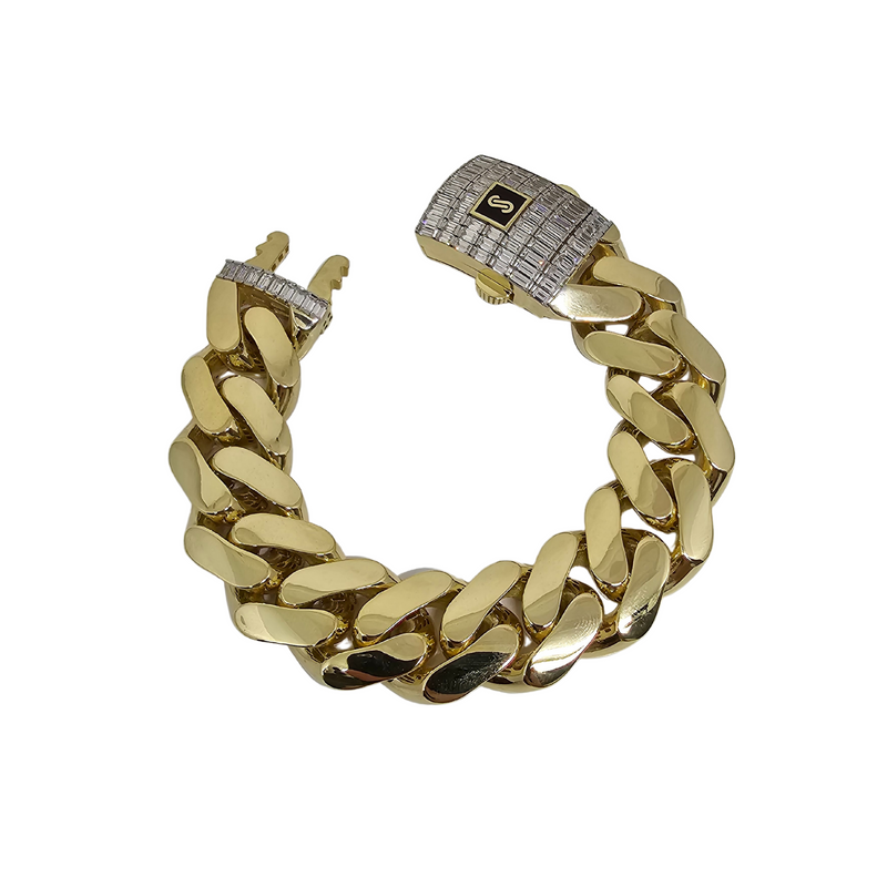 10k 20mm Jumbo Monaco Bracelets