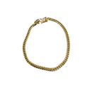 4mm 18k Gold Miami cuban Link Solid/Full bracelet