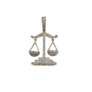 Balance Justice Pendant 1.22ct of Diamonds 10k Gold NEW