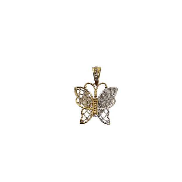 10k Gold pendant Butterfly New