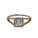 14K 0.65CT VS Cushion Cut Diamond Engagement Ring