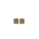 Unisex 10K Yellow Gold Diamond Stud Earrings with 0.25 ct Natural SI Diamonds