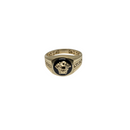 Puissance mythique : bague pour homme en or jaune 10K avec motif de méduse grecque