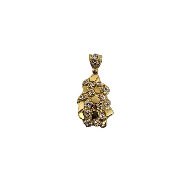 10k Gold Nugget pendant  New