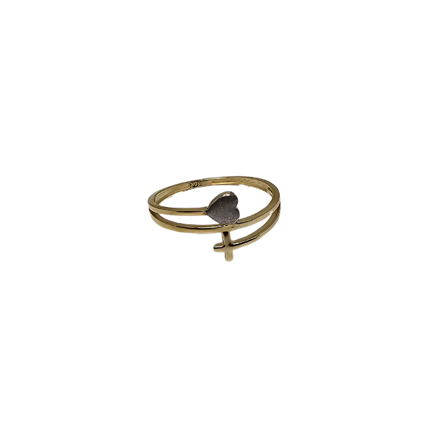 10k Gold Heart Women Ring New