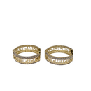 10k Medusa Earrings double side