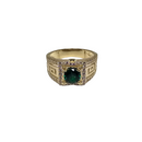 10K Gold Green Stone Ring New CAL-020