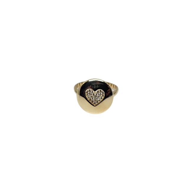 10k Gold Heart design Women Ring New