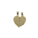 Best Friend Heart  - 10K Gold  Pendant