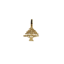 10K Gold Lebanese Cedar  Pendant