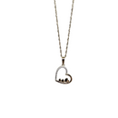 Heart to you : Pendentif coeur en or 10K sur chaîne Singapour
