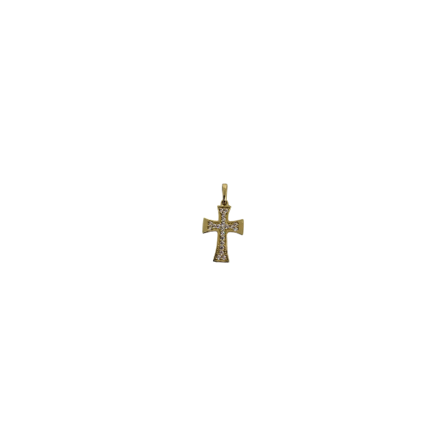 10k Gold Cross Pendant Vito