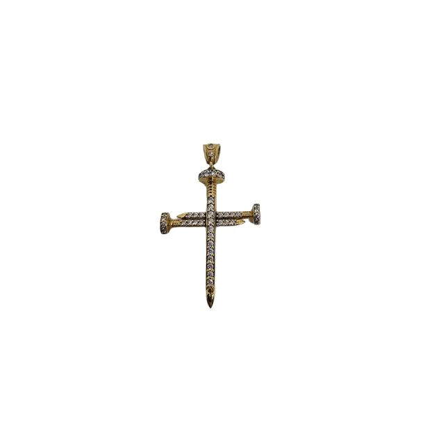 Pendentif croix en or 10k Luca