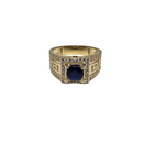 10K Gold blue Stone   Ring New CAL-019