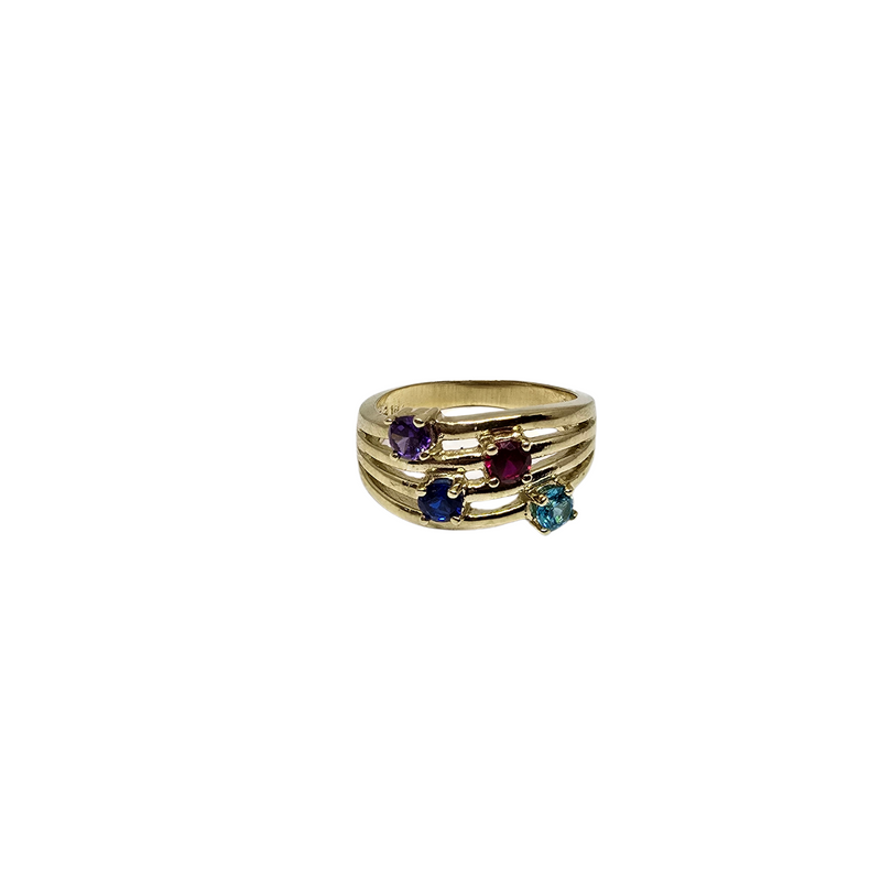 10k birthstone family ring