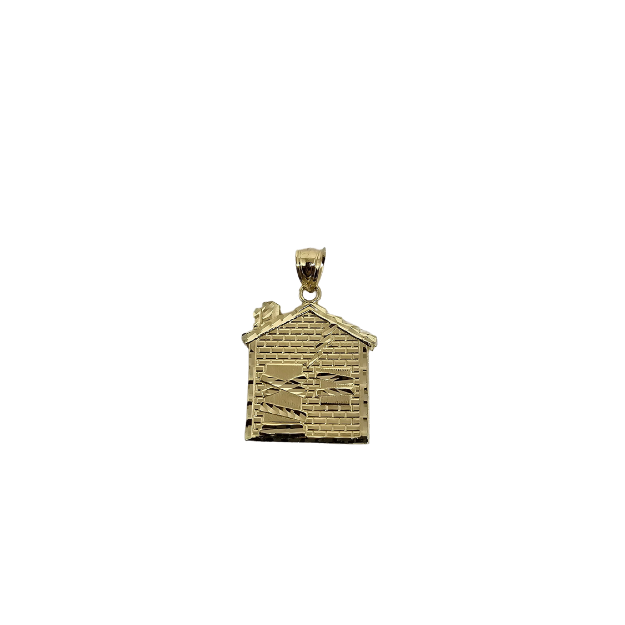 10k Gold Trap House Pendant