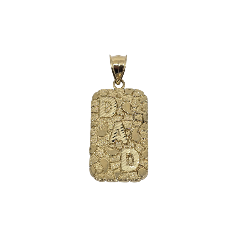 DAD Nugget - 10K Gold  Pendant