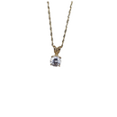 10k Round Stone 2.00ct Zirconia Stone Necklace