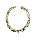 10k 8mm  bracelet miami cuban link solid/full 0.26ct diamants lock