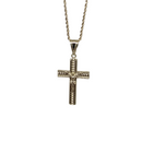 10K Yellow Gold Cross Pendant with Rope Chain – The Faith