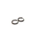 10k Or Blanc Boucles d'oreilles Huggies