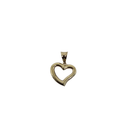 Bold 10k Gold Heart Pendant –  Love