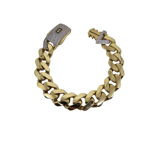 10k 17mm Jumbo Monaco Bracelets