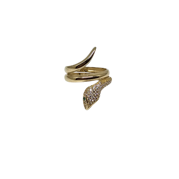 10k Gold Snake Women Ring New