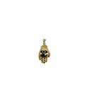 10K Gold Hand Evil Eye Pendant New