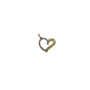10k Gold Duo color  Heart  Pendant