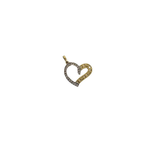 10k Gold Duo color  Heart  Pendant
