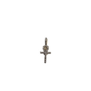 Delicate 10K Yellow Gold Cross Pendant with 0.20 ct Natural SI Diamonds
